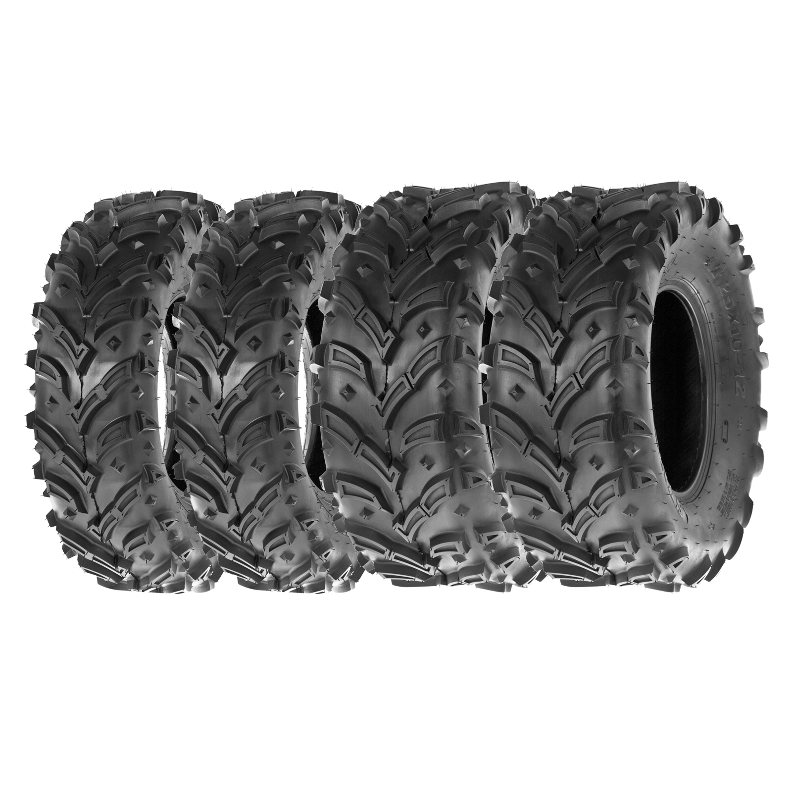 SUNF SunF A024-1 25x10-12 SXS UTV ATV Mud Tire Bundle Set