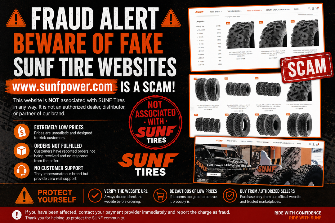 Beware of Fake SUNF Tire Websites