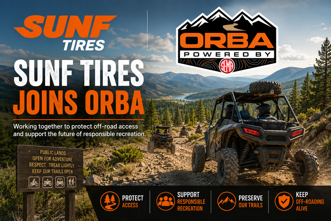 SUNF Tires Joins ORBA to Help Protect the Future of Off-Road Recreation