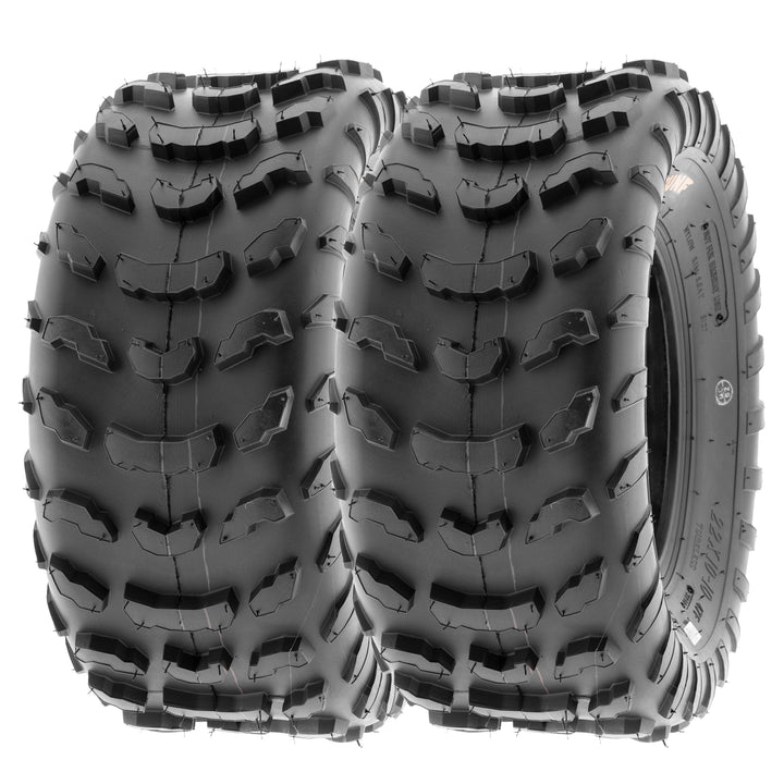 SunF A001 Off-Road ATV/UTV Tires - 22x10-10, 6 PR, Directional Tread, Pair Of 2, Great For Mud & Trails
