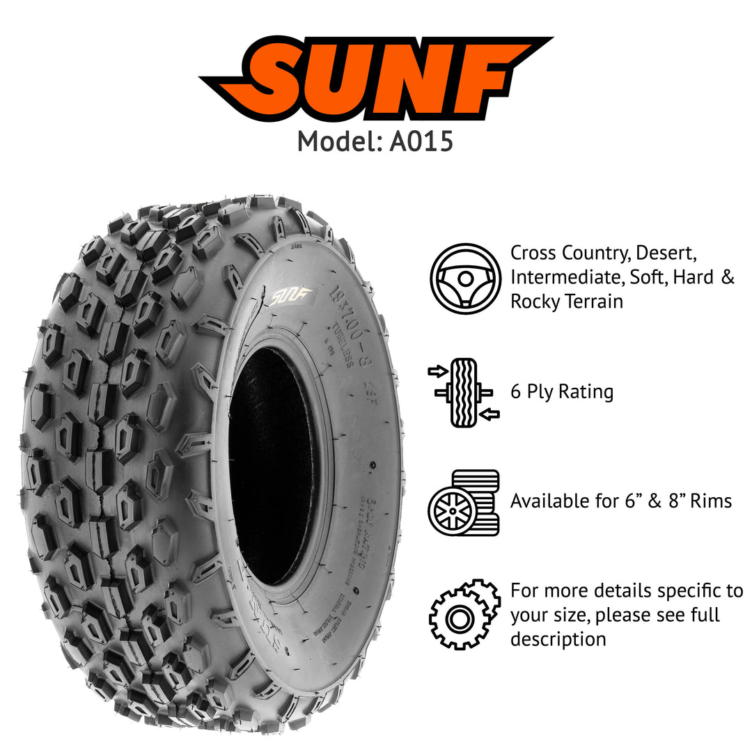 SunF ATV TIRE/UTV TIRE All Terrain 6 PR Tubeless A015